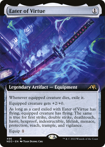 {R} Eater of Virtue (Extended Art) [Kamigawa: Neon Dynasty][NEO 496]