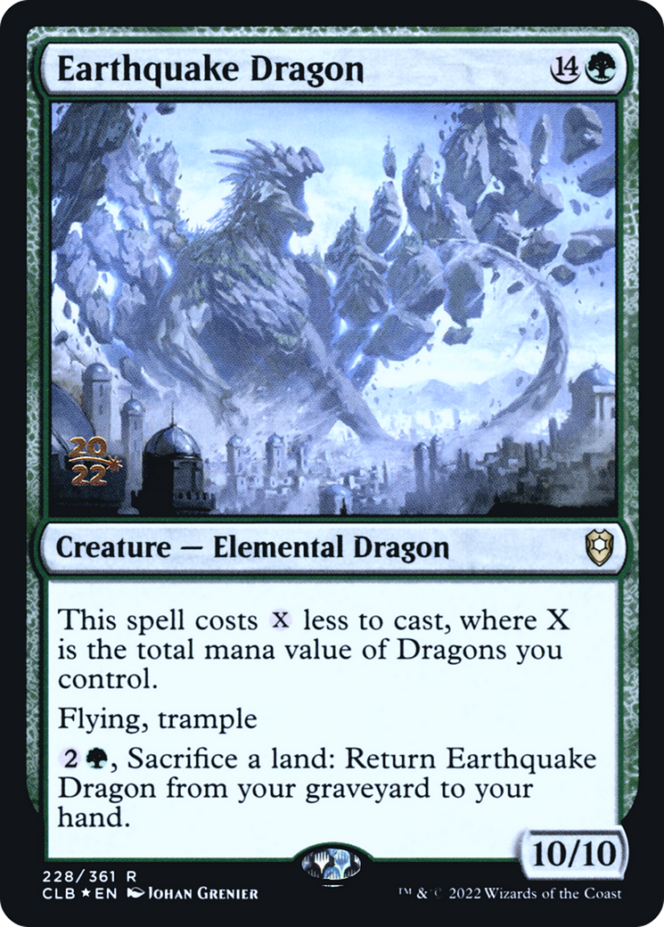 {R} Earthquake Dragon [Commander Legends: Battle for Baldur's Gate Prerelease Promos][PR CLB 228]