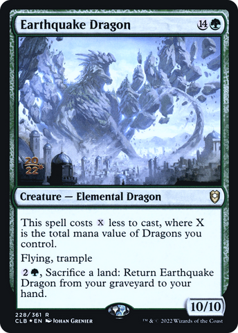 {R} Earthquake Dragon [Commander Legends: Battle for Baldur's Gate Prerelease Promos][PR CLB 228]