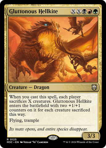 {R} Gluttonous Hellkite [Modern Horizons 3 Commander][M3C 125]