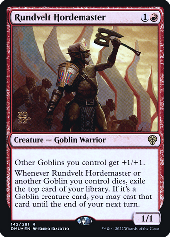 {R} Rundvelt Hordemaster [Dominaria United Prerelease Promos][PR DMU 142]