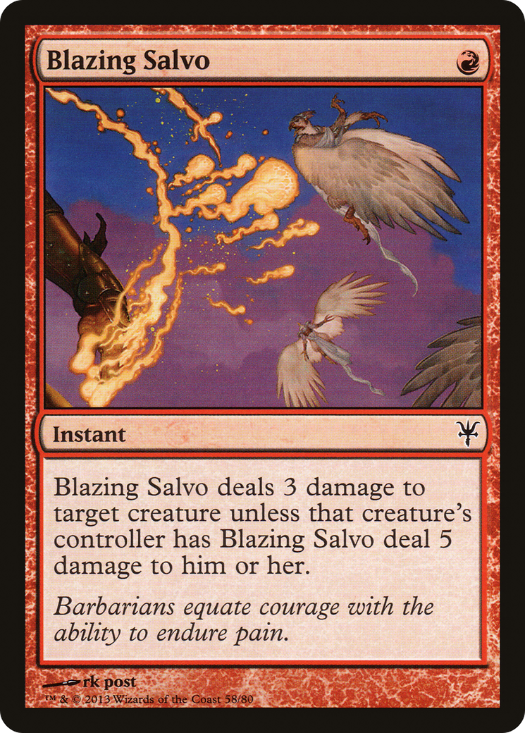{C} Blazing Salvo [Duel Decks: Sorin vs. Tibalt][DDK 058]
