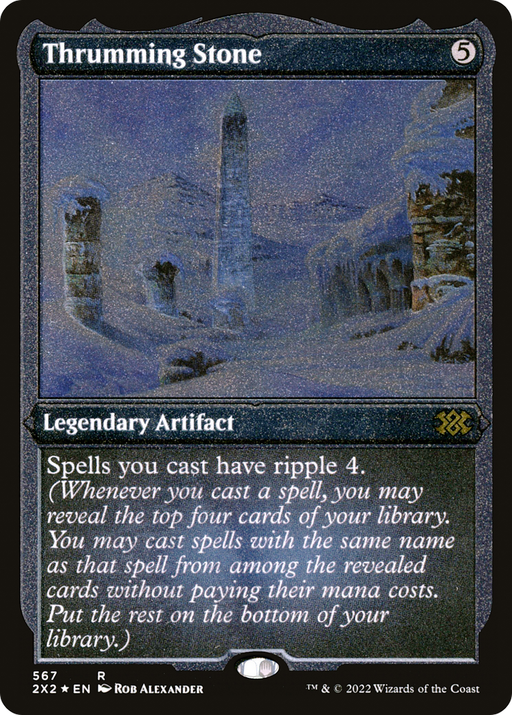 {R} Thrumming Stone (Foil Etched) [Double Masters 2022][2X2 567]