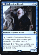 {R} Malevolent Hermit // Benevolent Geist [Innistrad: Midnight Hunt Prerelease Promos][PR MID 061]