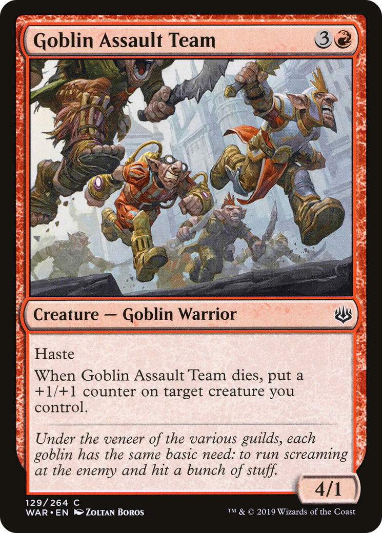 {C} Goblin Assault Team [War of the Spark][WAR 129]