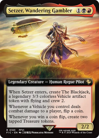 {R} Setzer, Wandering Gambler (Extended Art) [FINAL FANTASY Commander][FIC 183]