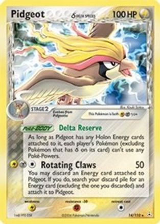 [PKM-R] Pidgeot (14/110) (Delta Species) (Stamped) [EX: Holon Phantoms]
