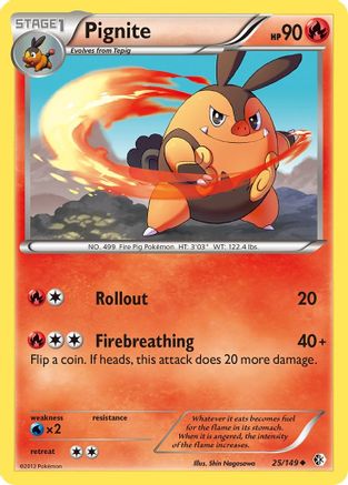 [PKM] Pignite (25/149) [Black & White: Boundaries Crossed]