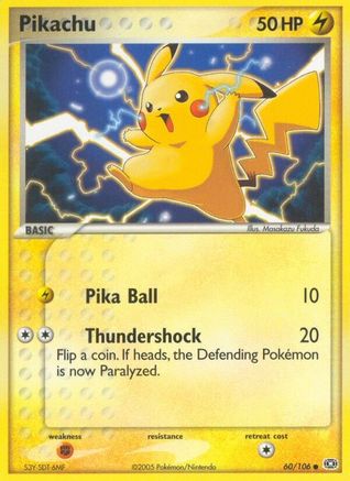[PKM-C] Pikachu (60/106) (Stamped) [EX: Emerald]