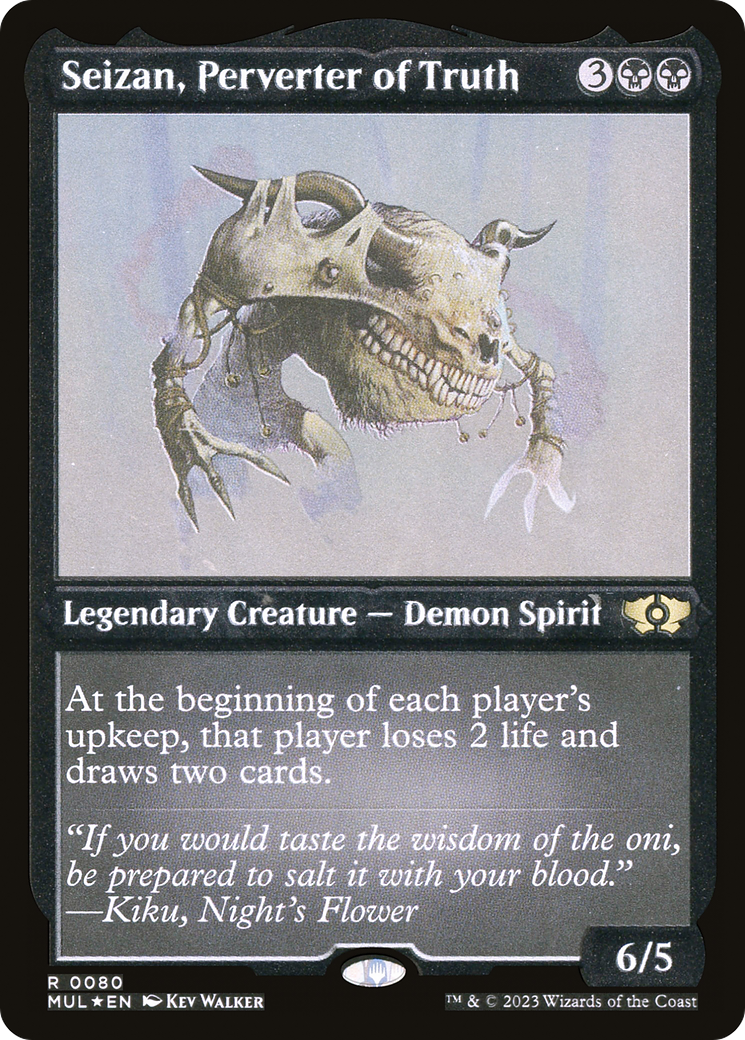 {R} Seizan, Perverter of Truth (Foil Etched) [Multiverse Legends][MUL 080]