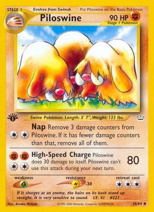 [PKM] Piloswine (36/64) [Neo Revelation 1st Edition]
