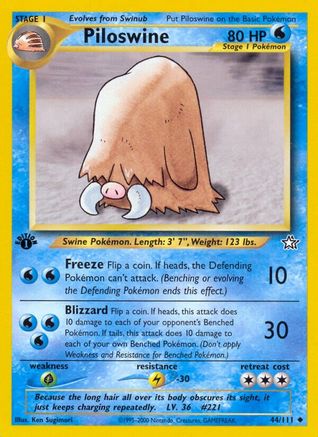 [PKM] Piloswine (44/111) [Neo Genesis 1st Edition]
