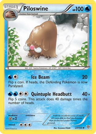 [PKM] Piloswine (27/135) [Black & White: Plasma Storm]