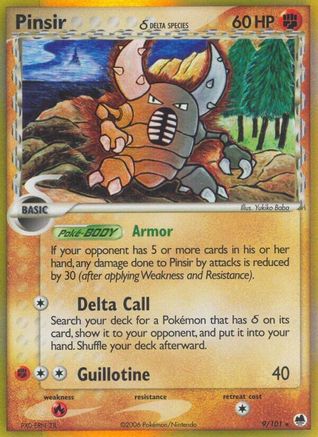[PKM] Pinsir (9/101) (Delta Species) (Stamped) [EX: Dragon Frontiers]