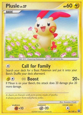 [PKM] Plusle (28/100) [Diamond & Pearl: Majestic Dawn]
