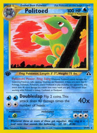 [PKM] Politoed (27/75) [Neo Discovery 1st Edition]