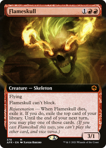 {R} Flameskull (Extended Art) [Dungeons & Dragons: Adventures in the Forgotten Realms][AFR 378]