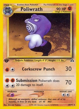 [PKM] Poliwrath (28/75) [Neo Discovery 1st Edition]