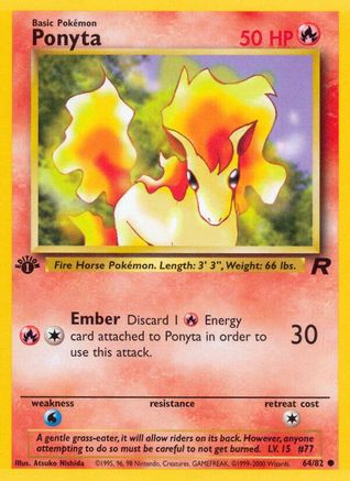 [PKM] Ponyta (64/82) [Team Rocket 1st Edition]