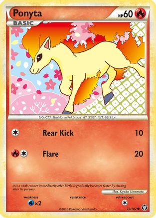 [PKM] Ponyta (72/102) [HeartGold & SoulSilver: Triumphant]