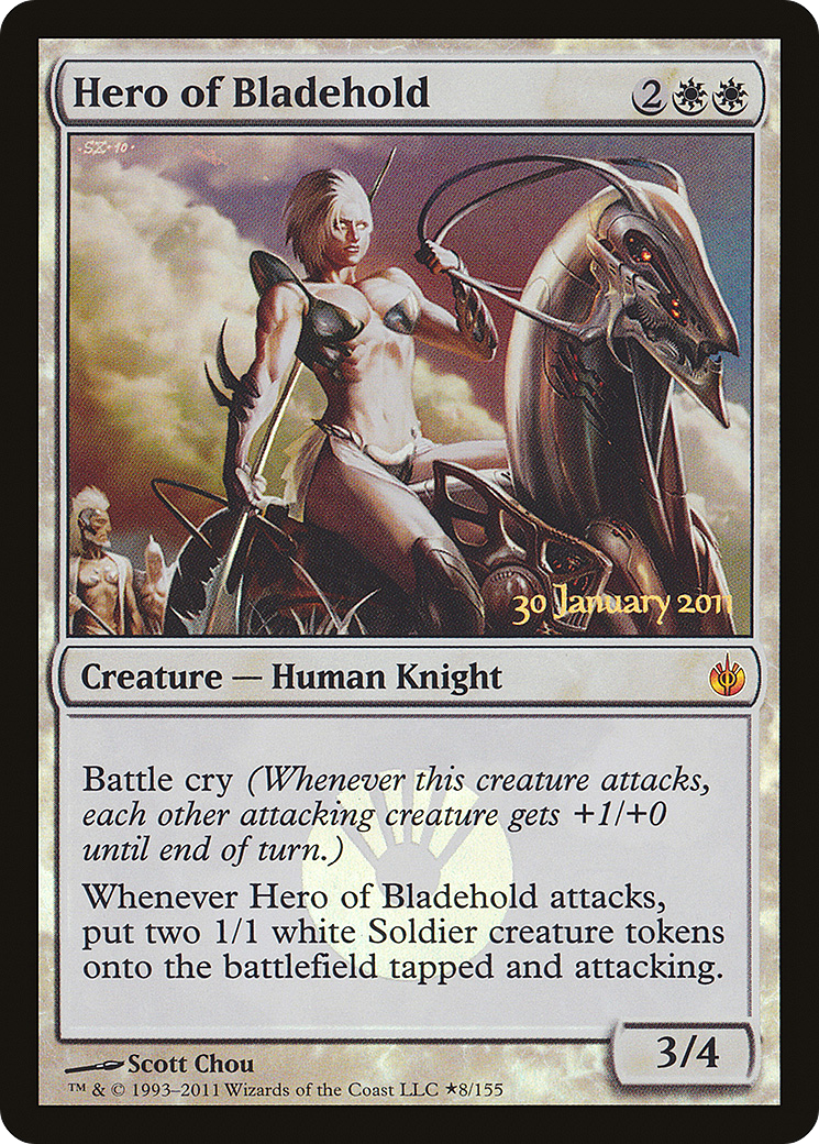 {R} Hero of Bladehold [Mirrodin Besieged Prerelease Promos][PR MBS 008] - Misty Mountain Games