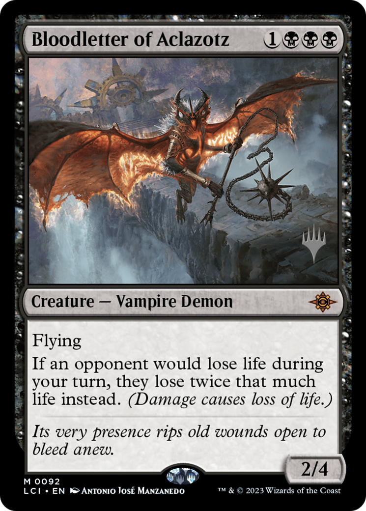 {@R} Bloodletter of Aclazotz (Promo Pack) [The Lost Caverns of Ixalan Promos][PP LCI 092]