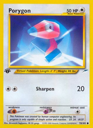 [PKM] Porygon (78/105) [Neo Destiny 1st Edition]