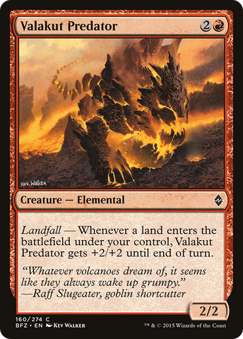 {C} Valakut Predator [Battle for Zendikar][BFZ 160]