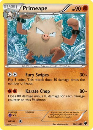 [PKM] Primeape (60/116) [Black & White: Plasma Freeze]