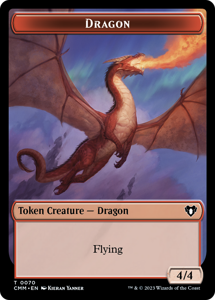 {T} Dragon // Kor Ally Double-Sided Token [Commander Masters Tokens][TCMM 70//64]