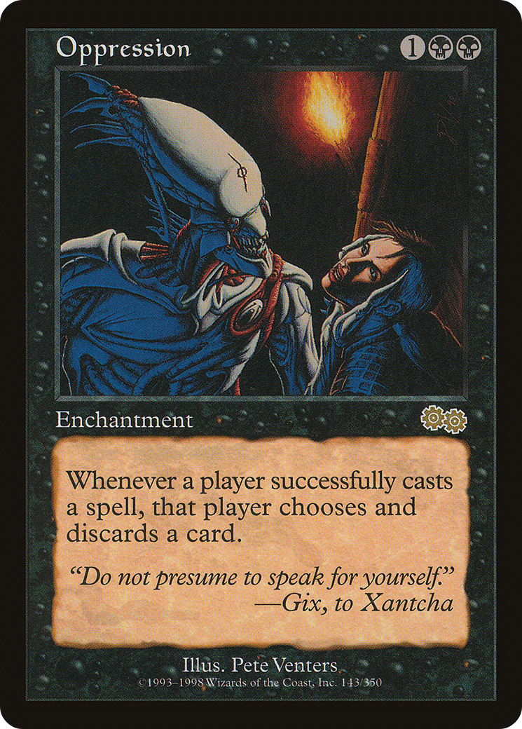 {R} Oppression [Urza's Saga][USG 143] - Misty Mountain Games