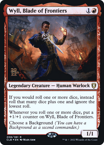 {R} Wyll, Blade of Frontiers [Commander Legends: Battle for Baldur's Gate Prerelease Promos][PR CLB 208]