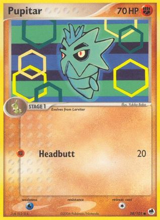 [PKM-C] Pupitar (58/101) (Stamped) [EX: Dragon Frontiers]