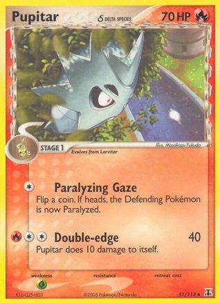 [PKM] Pupitar (51/113) (Delta Species) (Stamped) [EX: Delta Species]