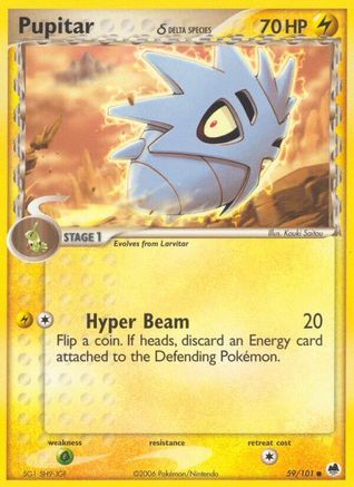 [PKM] Pupitar (59/101) (Delta Species) [EX: Dragon Frontiers]