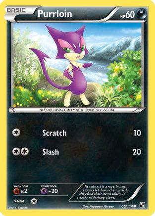 [PKM] Purrloin (66/114) [Black & White: Base Set]