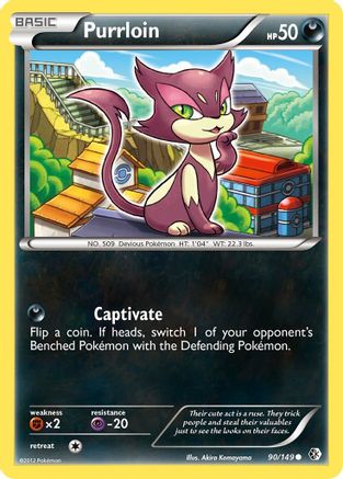[PKM] Purrloin (90/149) [Black & White: Boundaries Crossed]