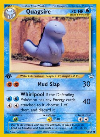 [PKM] Quagsire (48/64) [Neo Revelation 1st Edition]