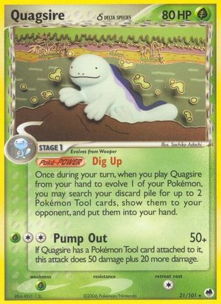 [PKM-R] Quagsire (21/101) (Delta Species) (Stamped) [EX: Dragon Frontiers]