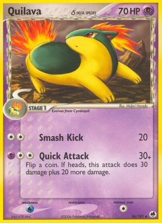 [PKM] Quilava (36/101) (Delta Species) [EX: Dragon Frontiers]