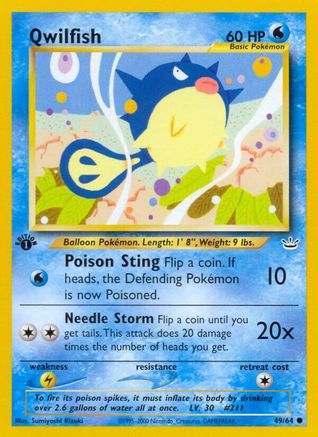 [PKM] Qwilfish (49/64) [Neo Revelation 1st Edition]