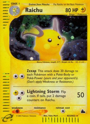 [PKM] Raichu (H25/H32) [Skyridge]