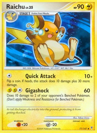 [PKM] Raichu (77/147) [Platinum: Supreme Victors]