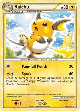 [PKM] Raichu (33/90) [HeartGold & SoulSilver: Undaunted]