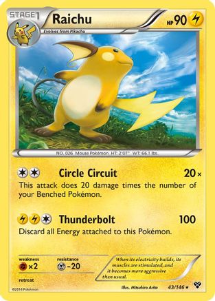 [PKM] Raichu (43/146) [XY: Base Set]