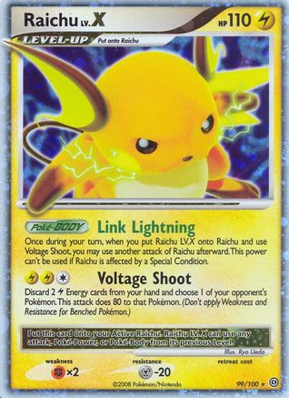 [PKM] Raichu LV.X (99/100) [Diamond & Pearl: Stormfront]