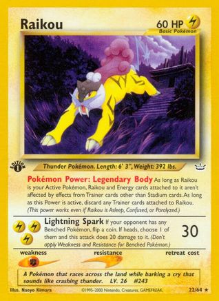 [PKM] Raikou (22/64) [Neo Revelation 1st Edition]