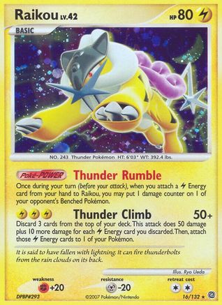 [PKM] Raikou (16/132) [Diamond & Pearl: Secret Wonders]