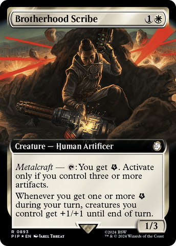 {R} Brotherhood Scribe (Extended Art) (Surge Foil) [Fallout][PIP 893]