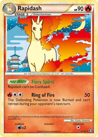 [PKM] Rapidash (8/102) [HeartGold & SoulSilver: Triumphant]